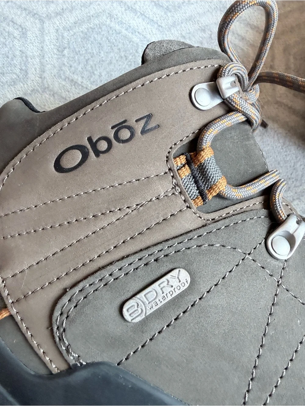 Oboz Bridger Boots Mid B-DRY Waterproof Hiking Brown Men's 12 EU 46 Like New